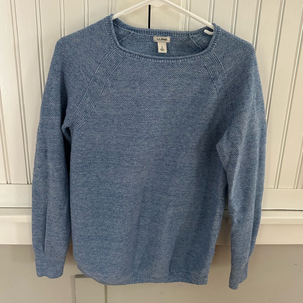 LL Bean Women's Midweight Cotton Slub Rollneck Pullover Sweater Indigo Sm-NWOT